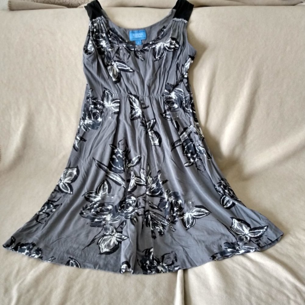 SimplyVera Floral Pattern Empire Waist Dress